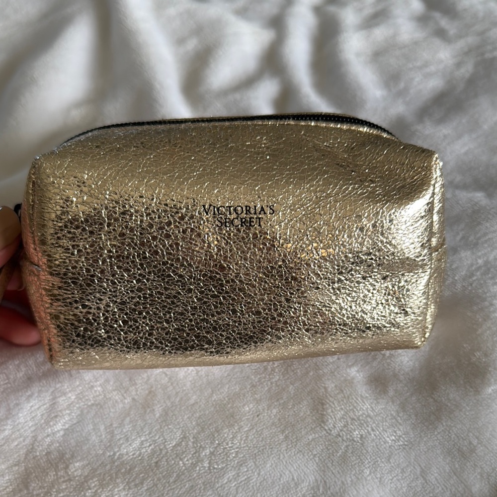 Victoria's Secret Gold Cosmetic Bag
